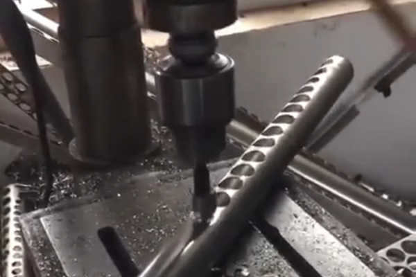 Video of high-speed steel perforator punching